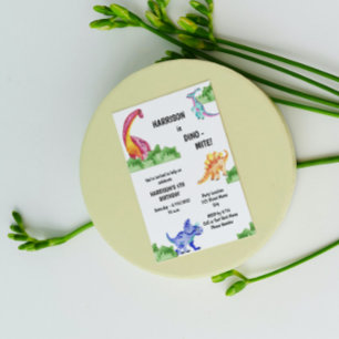 Dino-mite Dinosaur Birthday-inbjudan Inbjudningar