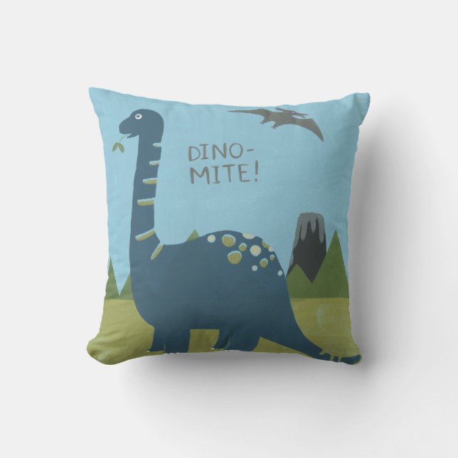Dino-mite Dinosaur Kudde (Framsida)