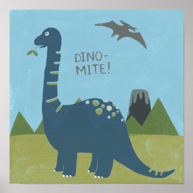 Dino-mite Dinosaur Poster (Framsidan)