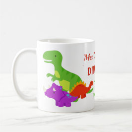 Dino-mite Dinosaur Teacher-uppskattning Kaffemugg