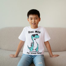 Dino-Mite för School Time Kids T-Shirt