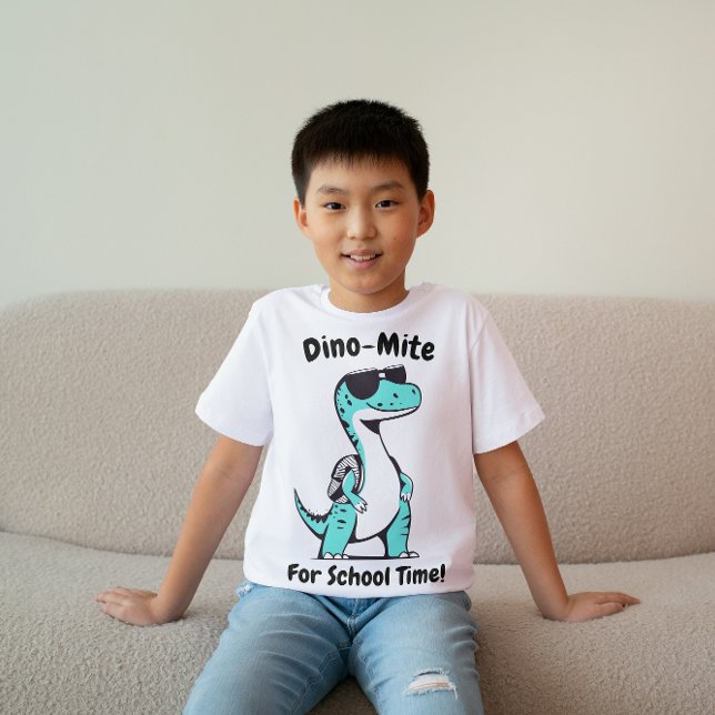 Dino-Mite för School Time Kids T-Shirt (Skapare uppladdad)