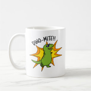 Dino-mite Funny TRex Dinosaur Pun Kaffemugg