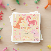 Dino-mite rosa dino födelsedagsfest