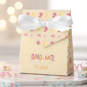 Dino-mite rosa dino födelsedagsfest presentaskar