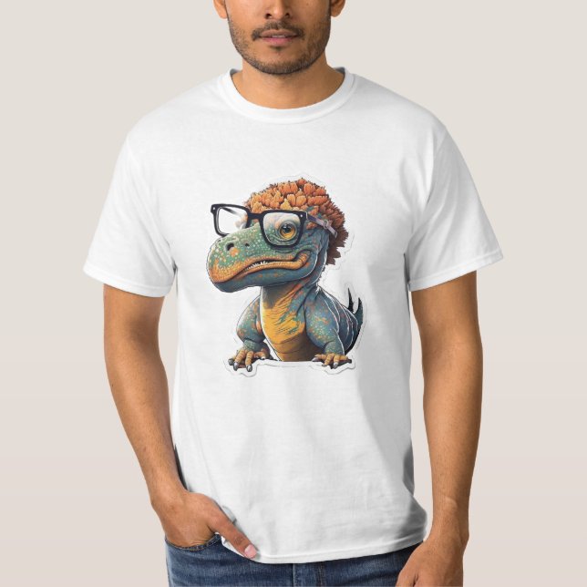 Dino-mite Stil: Den spektakulerade Dinosaur T-Shir T Shirt (Framsida)