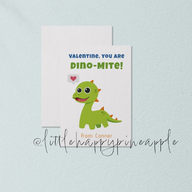Dino-Mite Valentine Day Card Inbjudningar (Skapare uppladdad)