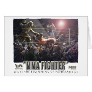 Dino_MMABattle_pankration Hälsningskort