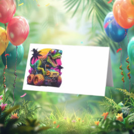 Dino Monster Lastbil Grattis på födelsedagen Placeringskort