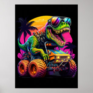 Dino Monster Lastbil Poster