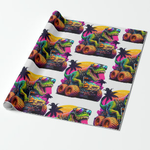 Dino Monster Lastbil Presentpapper