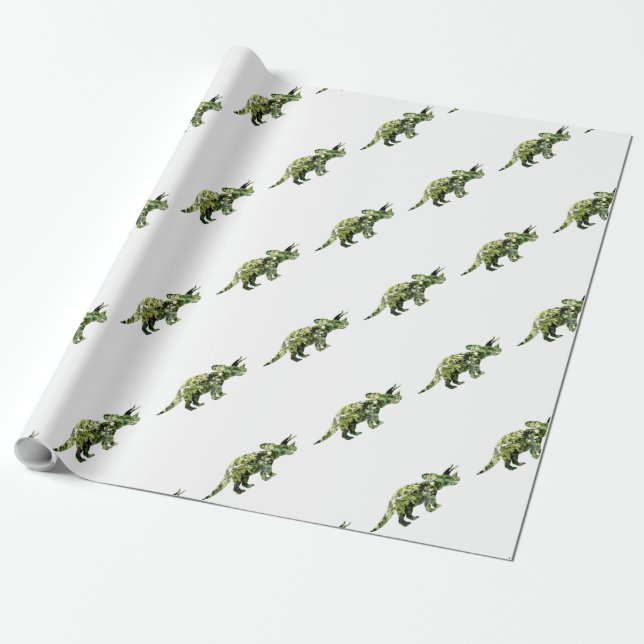 Dino Mood , Dinosaur Art Gift Wrap Presentpapper (Utrullad)