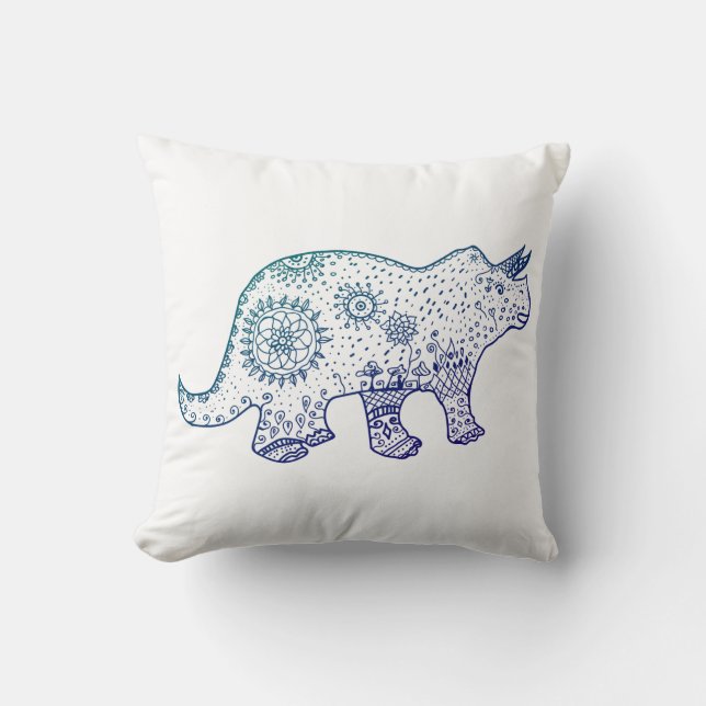 Dino Mood Throw Cushion Kudde (Framsida)