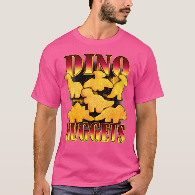 Dino Nuggets Bootleg Rap Aesthetic Dinosaur Chicke T Shirt (Framsida)