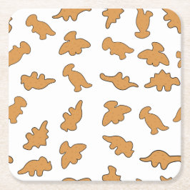 Dino Nuggets Pattern Underlägg Papper Kvadrat
