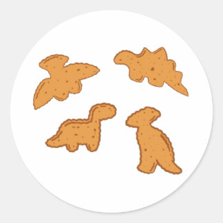 Dino-nuggets runt klistermärke