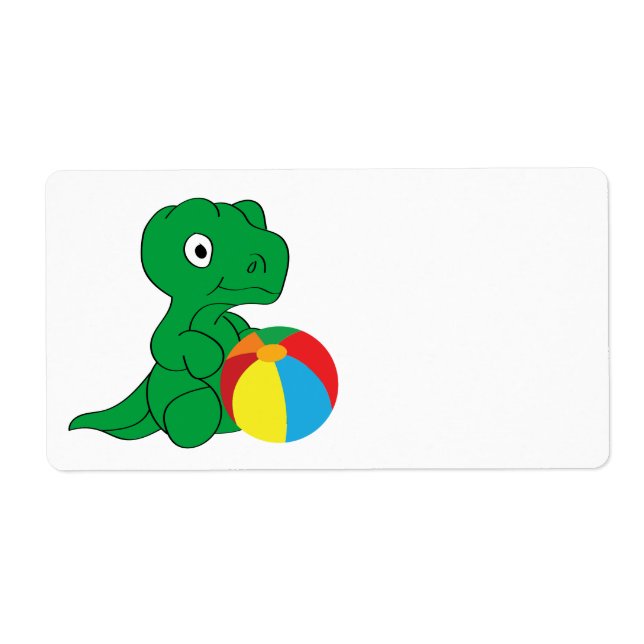 Dino och boll fraktsedel (Framsidan)