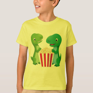 Dino och popcorn t-shirt för barn