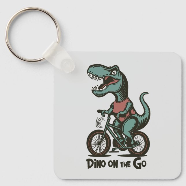 Dino på språng nyckelring (Framsida)