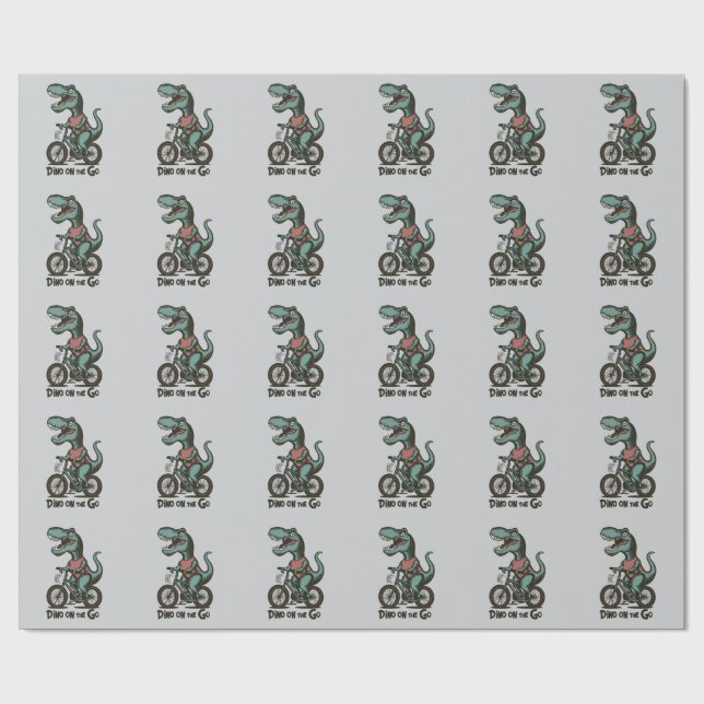 Dino på språng presentpapper (Platt)