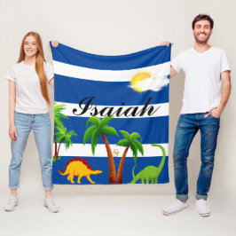 Dino på stranden fleecefilt