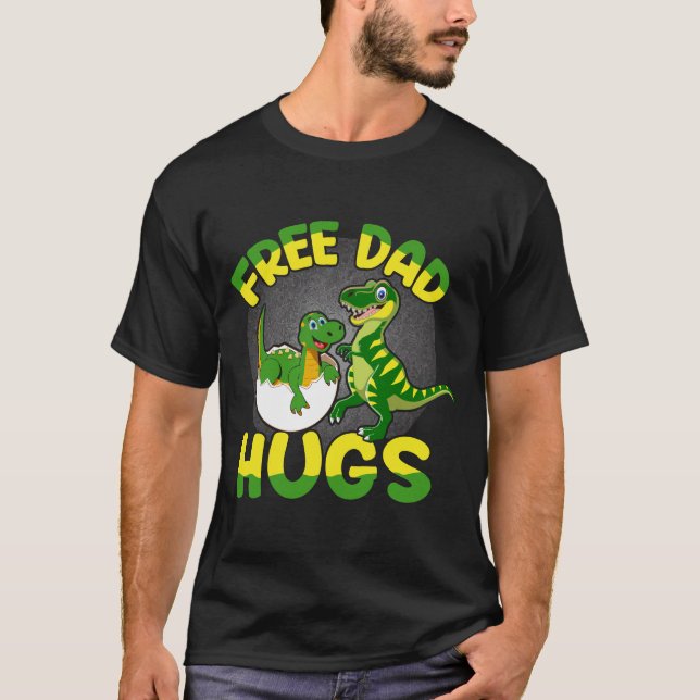 Dino Pappa Hugs T Shirt (Framsida)
