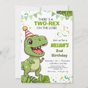 Dino Party, andra födelsedagsinbjudan Inbjudningar