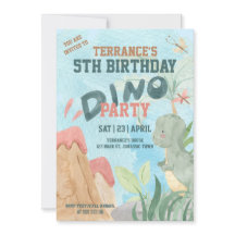 Dino Party Baby Inbjudan