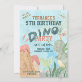 Dino Party Baby Inbjudan