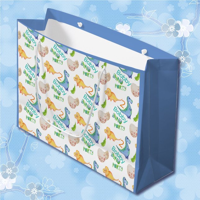 Dino Party Cute Dinosaur Birthday Boy Namn & Age (Skapare uppladdad)