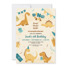 Dino Party. Cute Dinosaurs 5:e födelsedag