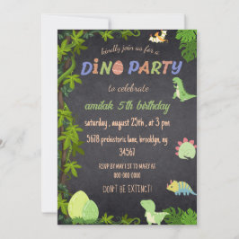 Dino Party djungel söta dinosaurier Inbjudningar