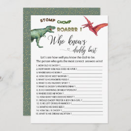Dino Party stomp chomp roar som känner pappa Inbjudningar