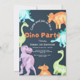 Dino-partynodning Inbjudningar