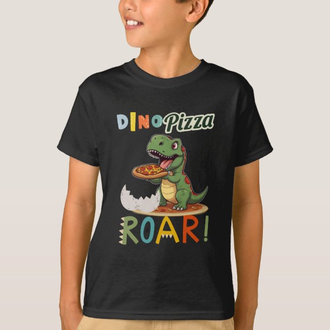 Dino Pizza T Shirt (Framsida)