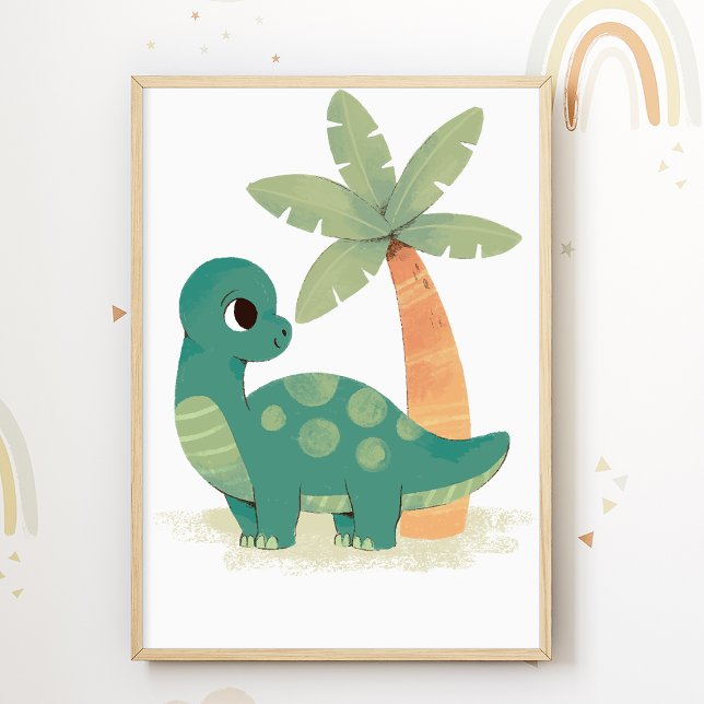 Dino Plantskola Affisch Dinosaurier Barn Rum Tryck (Skapare uppladdad)