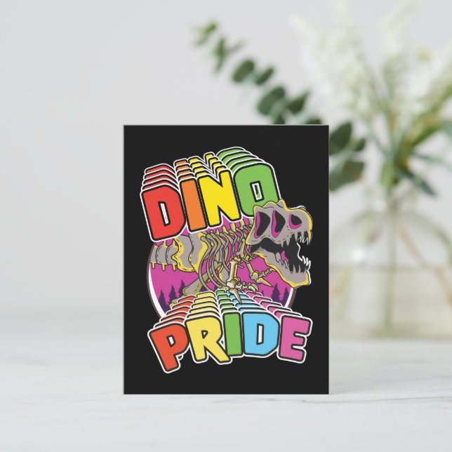 Dino Pride logotyp Inbjudan Vykort (Stående Fram)
