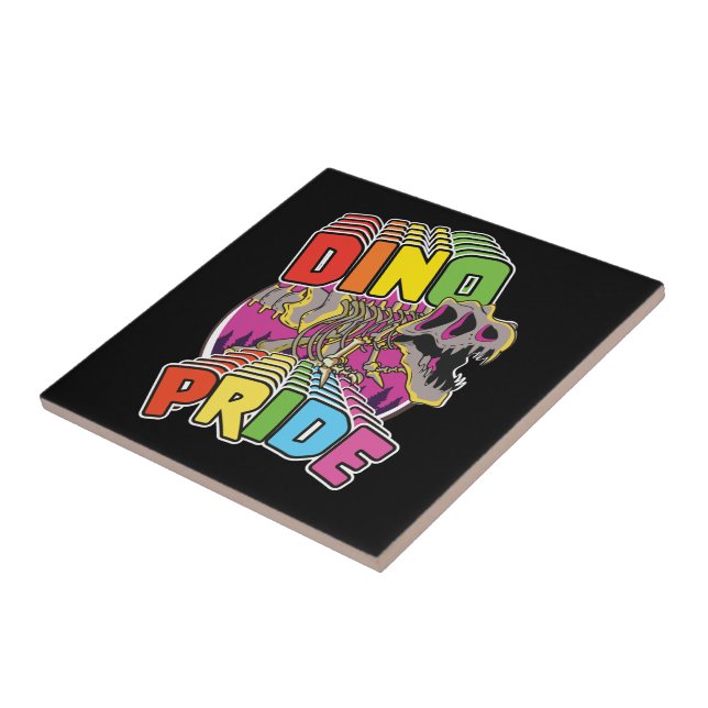 Dino Pride-logotyp Kakelplatta (Sidan)