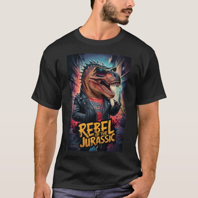 Dino Punk Rebel T Shirt (Framsida)