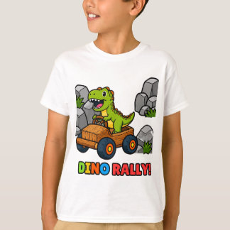 Dino Rally Kids Sport T-Shirt – Kul Dinosaurie Täv