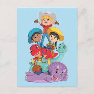 Dino Ranch Friends Vykort