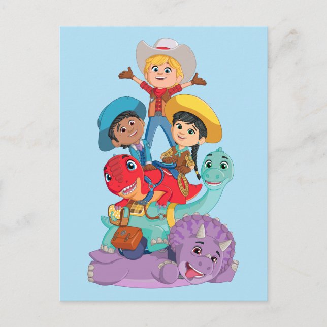 Dino Ranch Friends Vykort (Framsida)