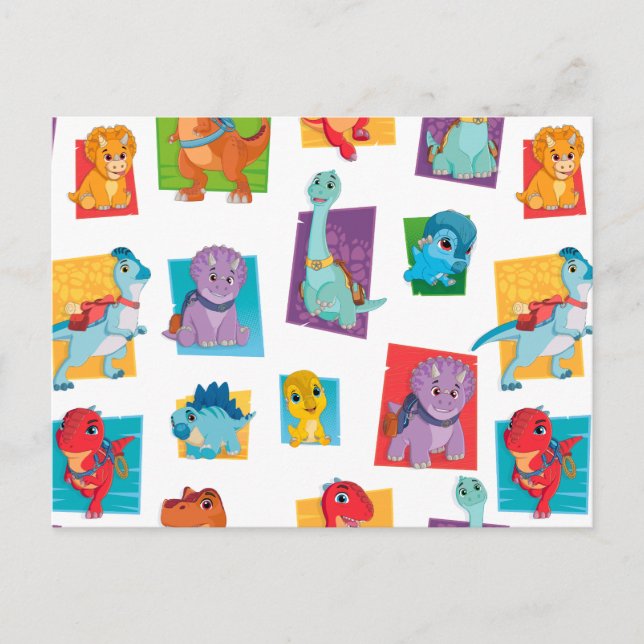 Dino Ranch Mönster Vykort (Framsida)