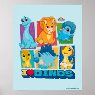 Dino Ranch   Roligt och färgstarka dosinosaurer Poster
