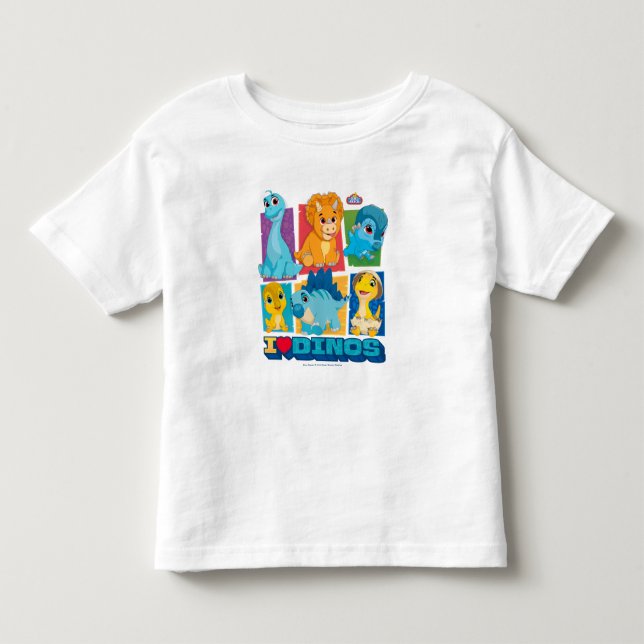 Dino Ranch | Roligt och färgstarka dosinosaurer T Shirt (Framsida)