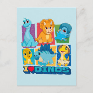 Dino Ranch   Roligt och färgstarka dosinosaurer Vykort