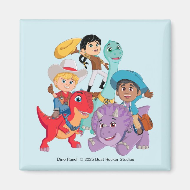 Dino Ranch Yee Haw! Magnet (Framsidan)
