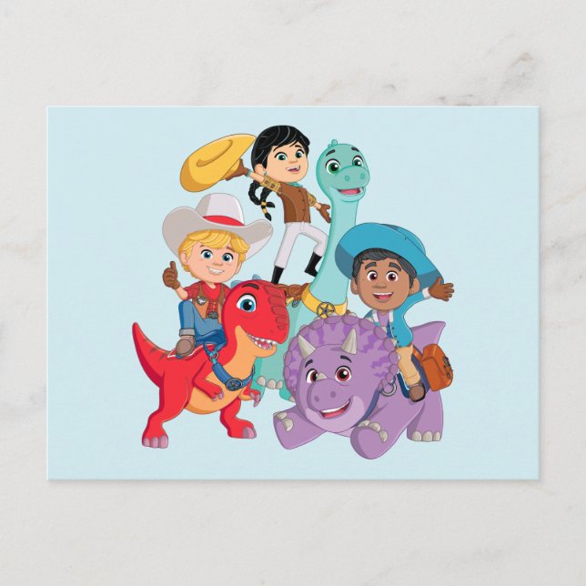 Dino Ranch Yee Haw! Vykort (Framsida)