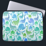 Dino Rand Watercolor Dinosaurs Adsible Laptop Fodral<br><div class="desc">Dino Rand Watercolor Dinosaurs Adworthy Cute Mönster.</div>