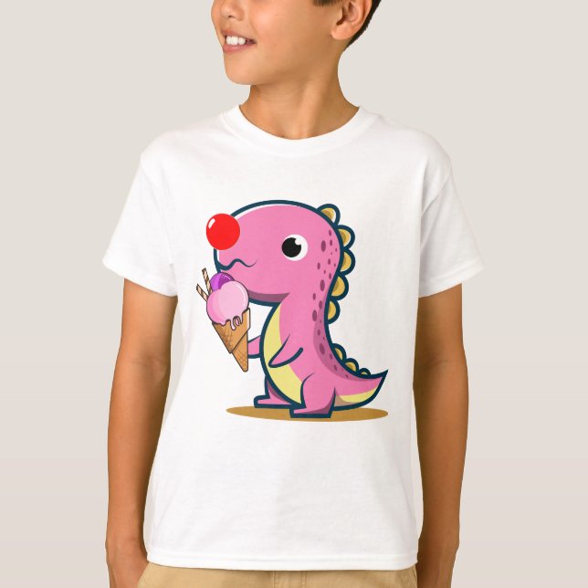 Dino Red Nose Funny Dinosaur Day 2025 T Shirt (Framsida)